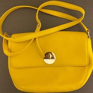 Talbots yellow leather purse